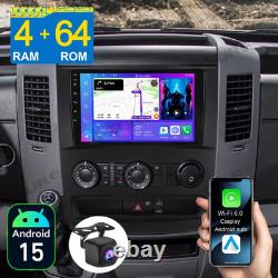 10.1 4+64G Android 15 For Benz Sprinter W906 VW Crafter CarPlay Radio GPS +CAM