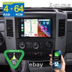 10.1 4+64G Android 15 For Benz Sprinter W906 VW Crafter CarPlay Radio GPS +CAM