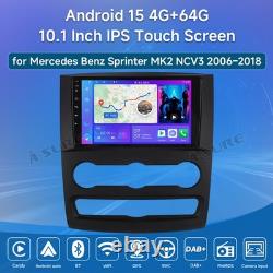 10.1 4+64G Android 15 For Benz Sprinter W906 VW Crafter CarPlay Radio GPS +CAM