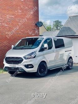 16 Black AT1 Alloy Wheels For Volkswagen Crafter 6x130 + All Terrain Tyres