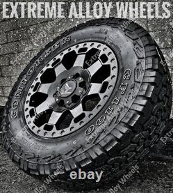 16 S Black AT5 Alloy Wheels For Volkswagen Crafter 6x130 + All Terrain Tyres