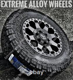 16 S Black AT5 Alloy Wheels For Volkswagen Crafter 6x130 + All Terrain Tyres