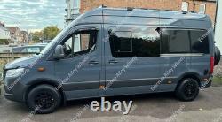 16 S Black AT5 Alloy Wheels For Volkswagen Crafter 6x130 + All Terrain Tyres