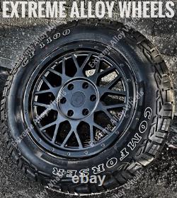 17 Black At4 Alloy Wheels Fits Volkswagen Crafter 6x130 + Comforser All Terrain