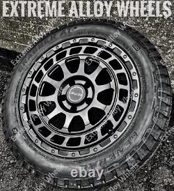 18 Black Swamper Alloy Wheels For Volkswagen Crafter 6x130 + General Grabbers