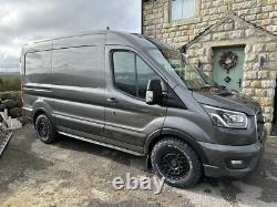 18 Black Swamper Alloy Wheels For Volkswagen Crafter 6x130 + General Grabbers