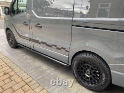 18 Black Swamper Alloy Wheels For Volkswagen Crafter 6x130 + General Grabbers