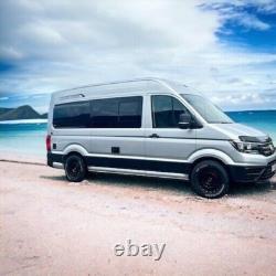 18 Black Swamper Alloy Wheels For Volkswagen Crafter 6x130 + General Grabbers