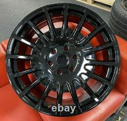 18 Tms Alloy Wheels Fit Volkswagen Crafter Mercedes Sprinter 6x130 Gloss Black
