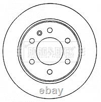 1x Brake Disc Rear Borg & Beck Fits Mercedes Sprinter 2006- VW Crafter 2006-2016