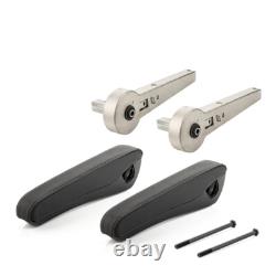 2X Armrest Set With Black Faux Leather Cover For Mercedes VW Crafter 2E