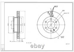 2x BRAKE DISC 241 177 FOR VW CRAFTER/30-35/Bus/30-50/Van/Platform/Chassis 2.0L
