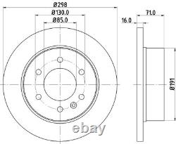 2x BRAKE DISC 8DD 355 117-641 FOR VW CRAFTER/30-50/Platform/Chassis/Van/30-35