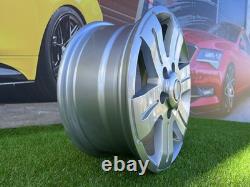 4X R16 Inch 6X130 Mercedes Sprinter Style Silver Wheels Fits For Sprinter