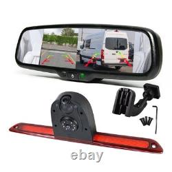 6.86 Mirror Monitor Brake Light Dual Lens Camera For Mercedes Sprinter Crafter