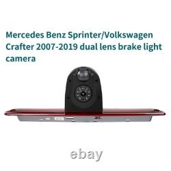 6.86 Mirror Monitor Brake Light Dual Lens Camera For Mercedes Sprinter Crafter