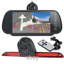 7 Split Mirror +Brake Light Dual Lens Camera For Mercedes Sprinter VW Crafter