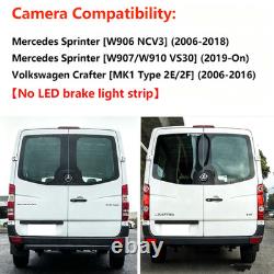 7 Split Mirror +Brake Light Dual Lens Camera For Mercedes Sprinter VW Crafter