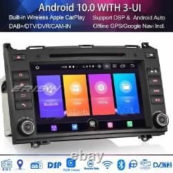 8 CarPlay DAB+Android 10 Car Stereo SatNav For Mercedes A/B Class Viano Crafter