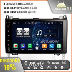 8-Core 64GB Android 11.0 Car GPS Stereo Mercedes A/B Class Viano Crafter CarPlay