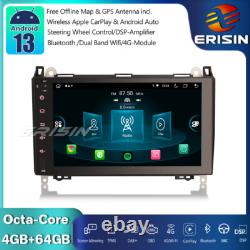 9DAB+Android 13 Autoradio GPS SWC BT Mercedes Classe A/B Sprinter Viano Crafter