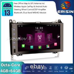 9DAB+Android 13 Autoradio GPS SWC BT Mercedes Classe A/B Sprinter Viano Crafter