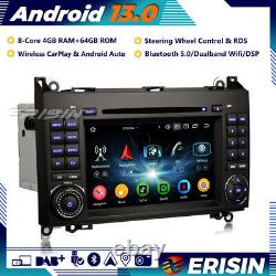 Android 13 Car Stereo GPS CD Mercedes A/B Class W169 Vito Sprinter Viano Crafter