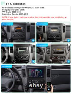 Android 14 CarPlay Radio GPS Navi+CAM For Mercedes Benz Sprinter 906 VW Crafter