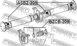 BZCB-209 FEBEST Bearing, propshaft centre bearing for, MERCEDES-BENZ, VW