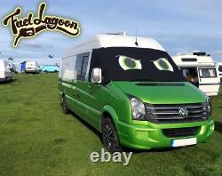 Crafter Mercedes Sprinter Window Screen Cover Blackout Blind Camper Eyes Green