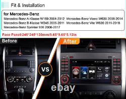 DAB+ Android 12 Car Stereo GPS for Mercedes A/B Class Sprinter Viano VW Crafter