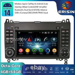 DAB+Android 14 Car SatNav Mercedes A/B Class W169 W245 Sprinter Viano VW Crafter