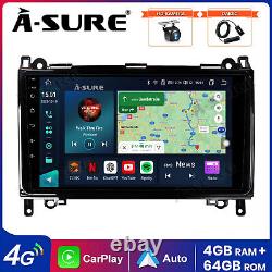 DAB+ CarPlay 64G Android 14 Car Stereo GPS For Mercedes Benz Sprinter VW Crafter