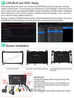 DAB+ CarPlay 64G Android 14 Car Stereo GPS For Mercedes Benz Sprinter VW Crafter