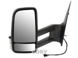 Electric exterior mirror. LONG ARM for Mercedes Sprinter W906 Crafter LEFT 25 cm