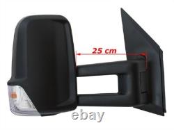 Exterior mirrors electric LONG ARM RIGHT 25cm for Mercedes Sprinter W906 Crafter