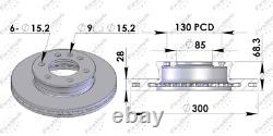 FITS Mercedes Sprinter 500 VW Crafter Van CR50 2006 Front Brake Discs Pad Set