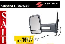 Fits Vw Crafter Van 2006-2018 Manual Long Arm Door Wng Mirror Pair Set Both