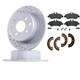 For Mercedes Sprinter Vw Crafter 2006- Cross Drilled Rear Brake Discs Pads Shoes