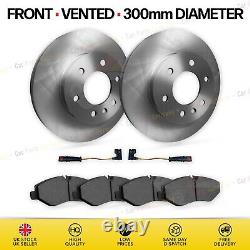 For VW Crafter 2.0 2.5 Front Vented Brake Discs & Pads Set Left Right 300mm