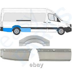 MERCEDES SPRINTER CRAFTER 2006- LWB 3x REAR WING REPAIR PANEL WHEEL RIGHT / SET