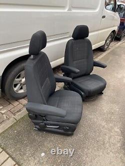Mercedes Sprinter / VW Crafter Front Driver & Passenger Twin Armrest Seats 06-17