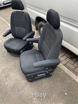 Mercedes Sprinter / VW Crafter Front Driver & Passenger Twin Armrest Seats 06-17