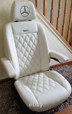 Mercedes Sprinter/VW Crafter Van Seats 2006-17 REAL LEATHER DOUBLE ARMRESTS