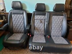 Mercedes Sprinter/VW Crafter Van Seats 2006-17 REAL LEATHER DOUBLE ARMRESTS