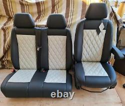 Mercedes Sprinter/VW Crafter Van Seats 2006-17 REAL LEATHER RETRIMMED