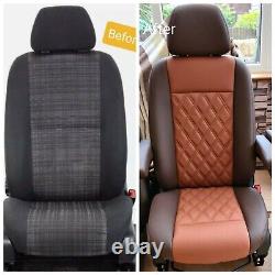 Mercedes Sprinter/VW Crafter Van Seats 2006-17 REAL LEATHER RETRIMMED