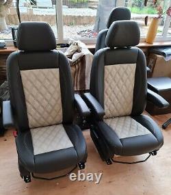 Mercedes Sprinter/VW Crafter Van Seats 2006-17 REAL LEATHER RETRIMMED