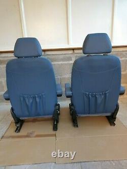 Mercedes Sprinter/VW Crafter Van Seats 2006-18 REAL LEATHER DOUBLE ARMRESTS