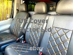 Mercedes Sprinter Vw Crafter Van Seat Cover Orange X150bk-og
